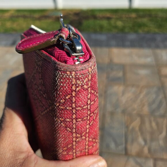 Christian Dior GUC Canape Coated Canvas Wallet with Removable Charm - Picture 13 of 15